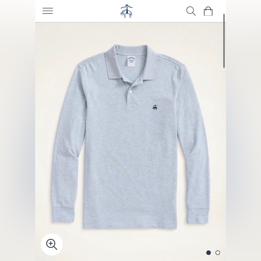 Brooks Brothers Slim Fit Stretch Supima® Cotton Long-Sleeve Polo Shirt XS